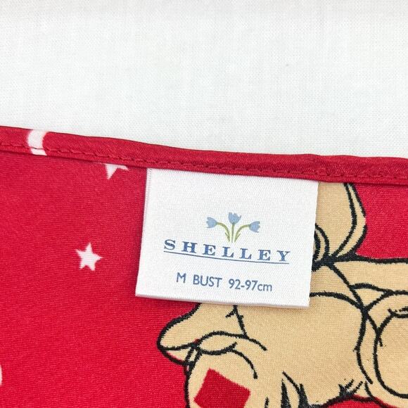 VTG Women's Red Satin Teddy Bear Slip Dress Medium Chemise - Picture 3 of 4